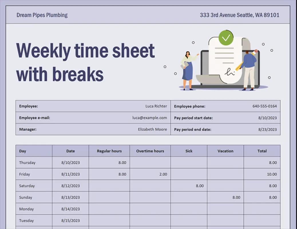 Biweekly Time Sheet